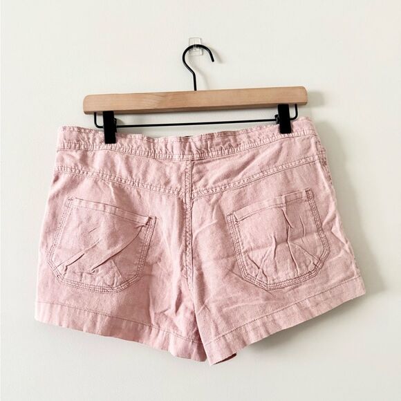 NWT BDG Cotton Linen Blend Drawstring Shorts in Pink - Size M - Picture 5 of 8